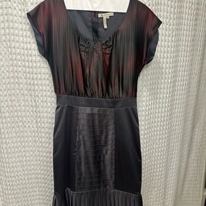 BCBG GENERATION Black and Red Satin Dress
